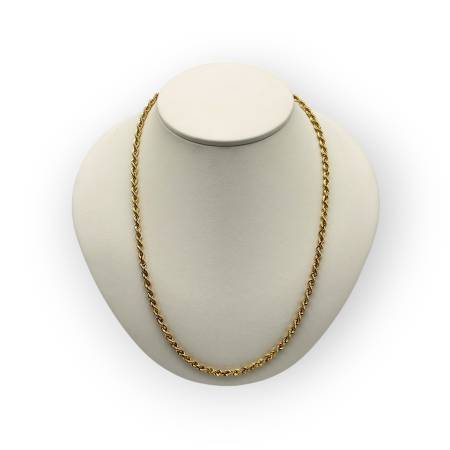 Collier or jaune 750 torsadé