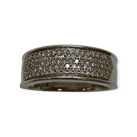 Bague or blanc 750 et diamants