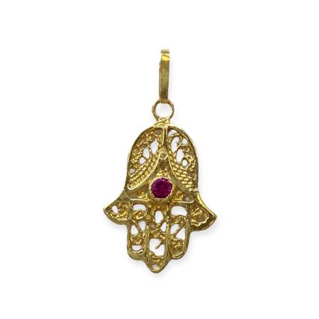 Pendentif main de fatma or 750