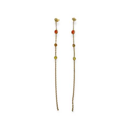 Boucles pendantes or 750 et...