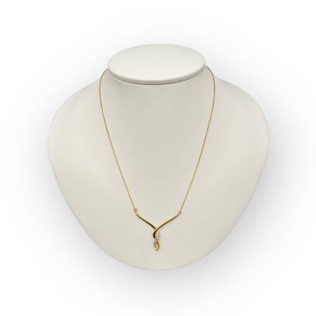 Collier or 750 et diamants