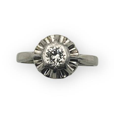 Bague or blanc 750 diamant...