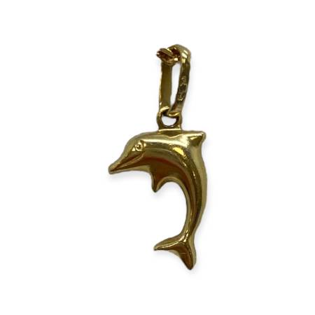 Pendentif or 750 dauphin