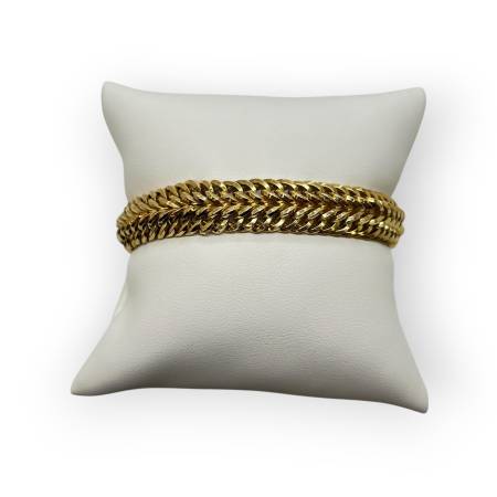 Bracelet or 750 maille épi