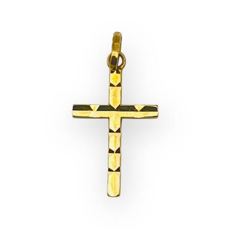 Pendentir or 750 croix ciselée