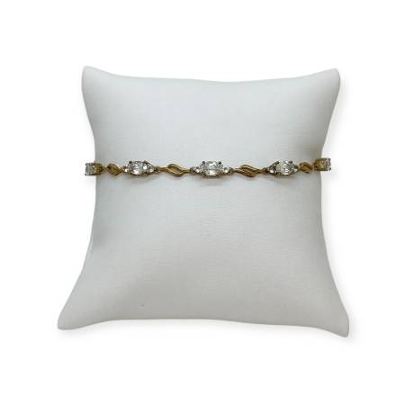 Bracelet or 375 et topaze...