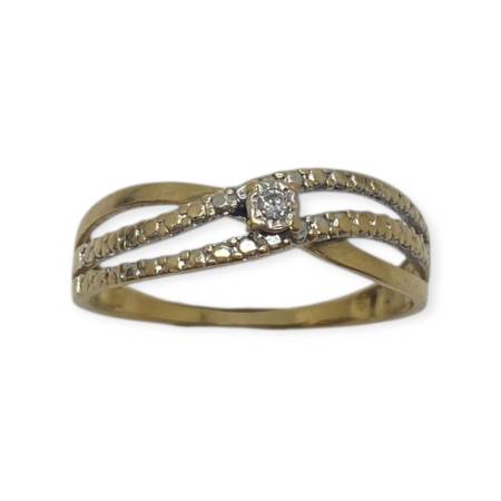 Bague or 750 croisillon...