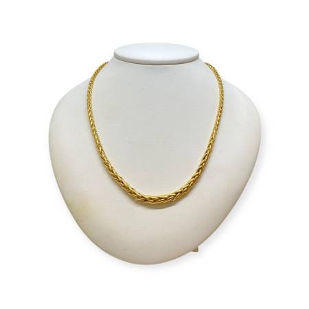 Collier maille palmier or 750