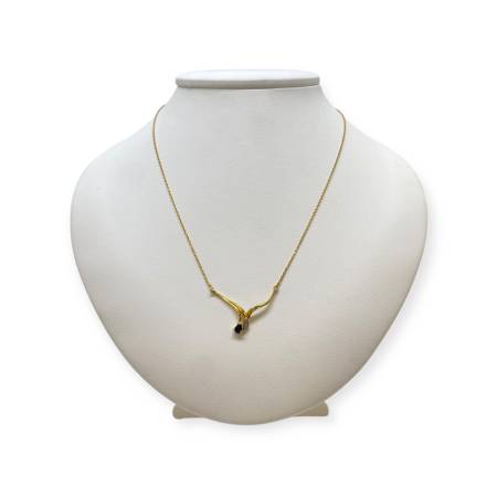 Collier deux ors 750 & saphir