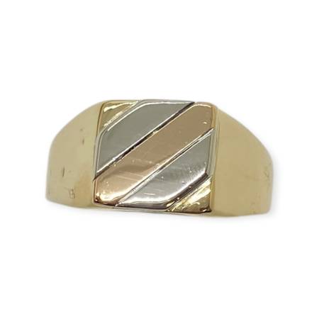 Chevalière trois ors 750