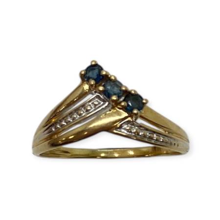 Bague saphirs et deux ors 750