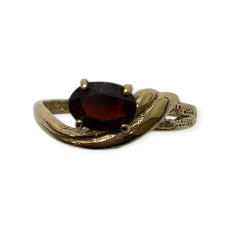 Bague grenat or 375