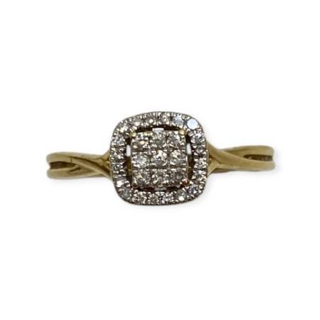 Bague or 750 et diamants