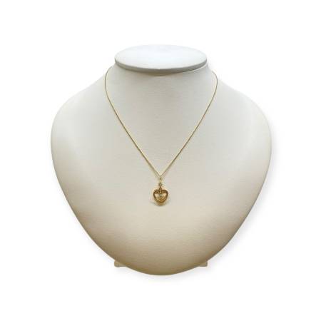 Collier cœur en or 750 et...