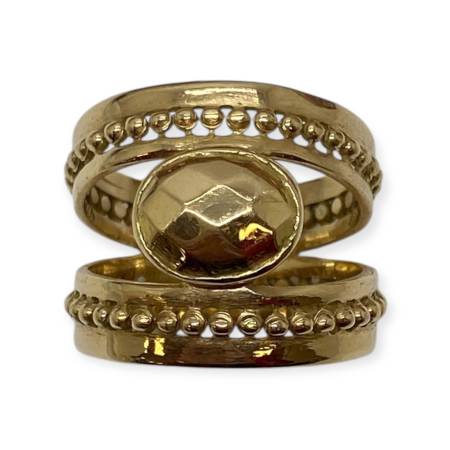 Bague en or 750 à double...