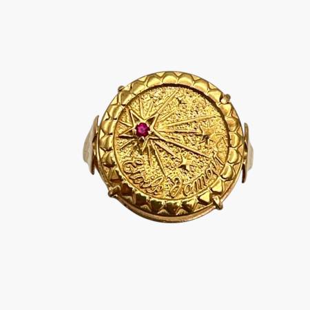 Bague or 750 "Etoile...