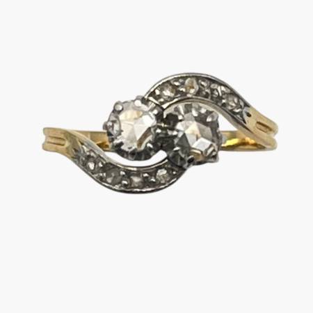 Bague or 750 ancienne "toi...