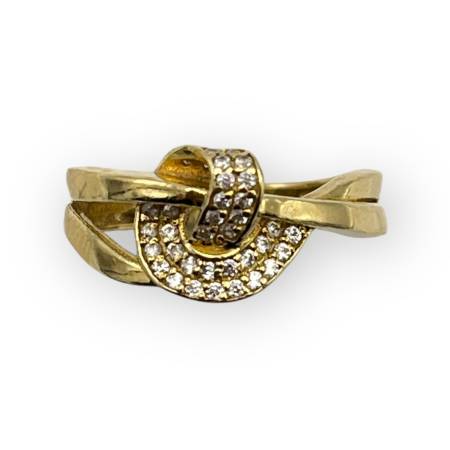 Bague or 750 entrelacée...