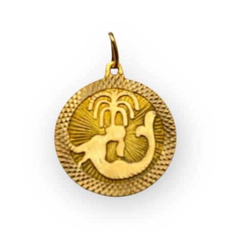 Pendentif or 750 zodiaque...