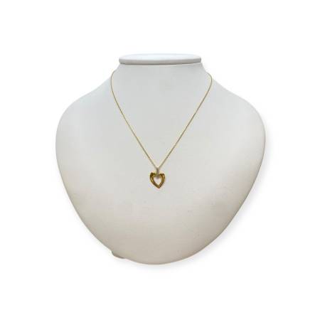 Collier cœur en deux ors...