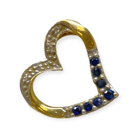 Pendentif coeur deux ors et...