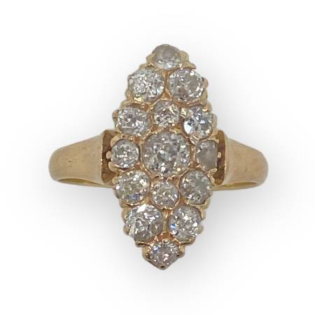 Marquise en or et diamants