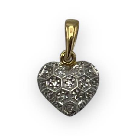 Pendentif 2 ors 750 cœur...