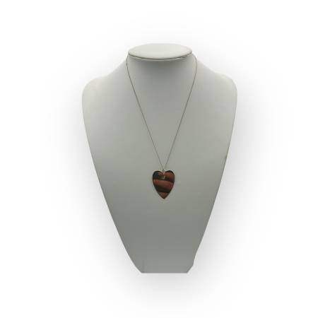 Collier Or rose 750 Coeur...