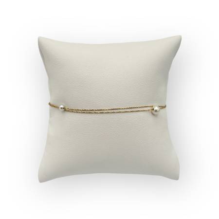 Bracelet or 750 et perles...