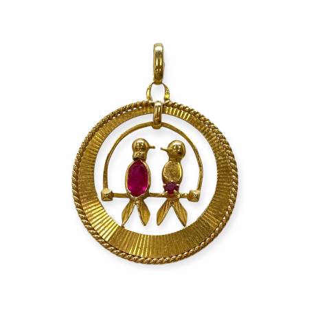 Pendentif inséparables or 750