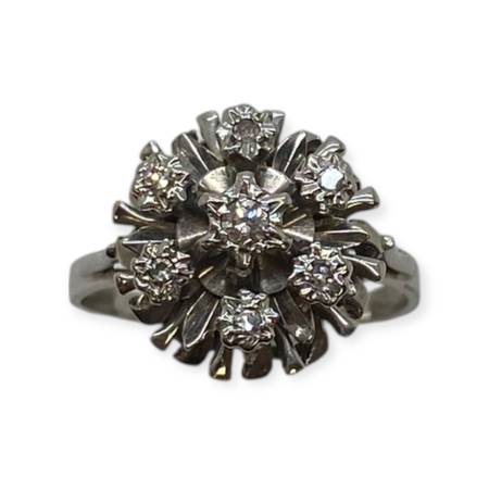 Bague choux or 750 & diamants