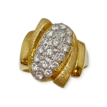 Bague en or 750 sertie...