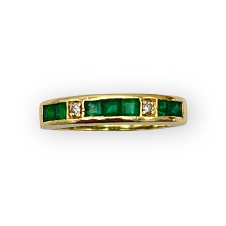Bague or 750/1000 émeraudes...