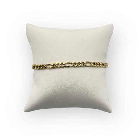Bracelet or 750 maille figaro