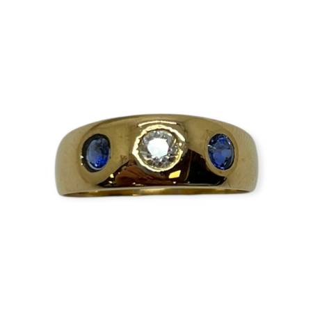 Bague trilogie saphirs et...