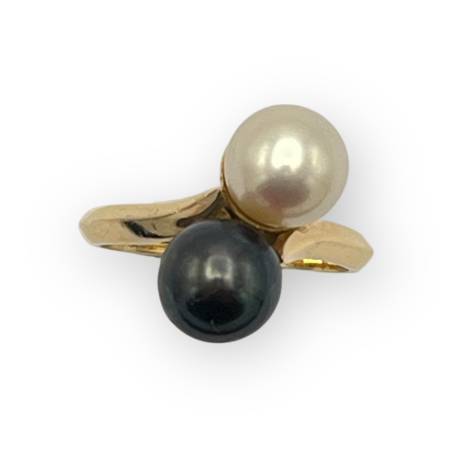 Bague or 750 "toi & moi"...