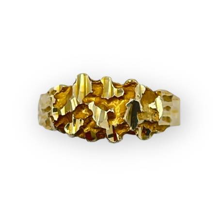 Bague or 585 à relief