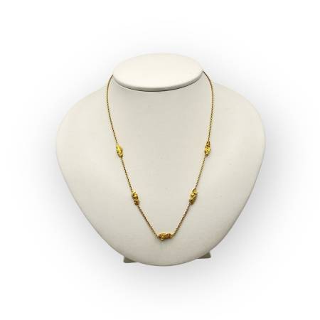 Collier or 750 pépites