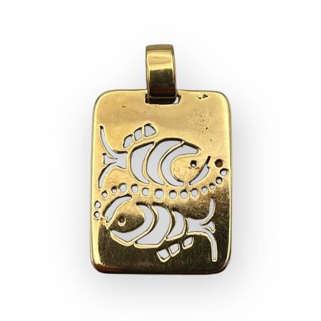 Pendentif or 750 zodiaque...
