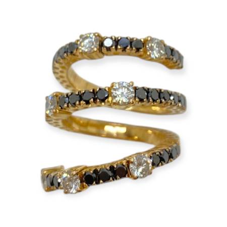 Bague or 750 serpentin...