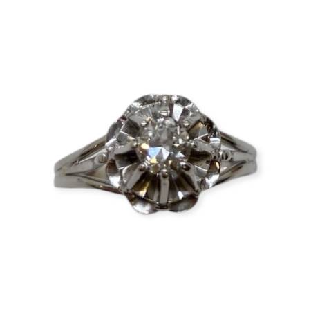 Bague solitaire diamant en...