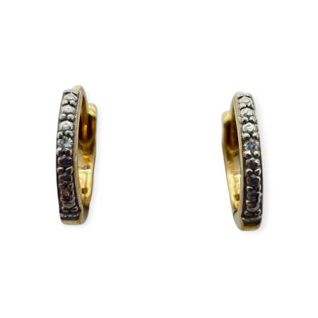 Créoles en or 375 et diamants