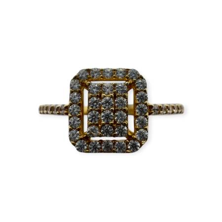 Bague en or 750 et oxydes –...