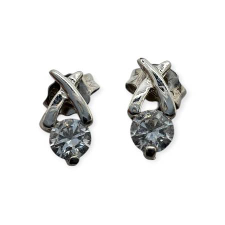 Boucles d’oreilles or blanc...