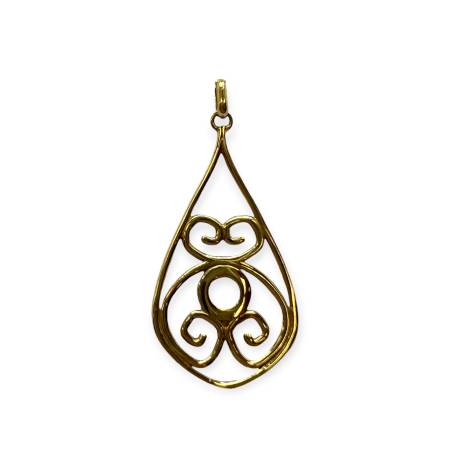 Pendentif or 750 motif...