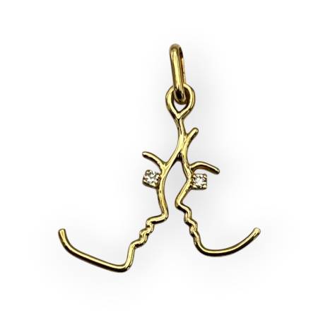 Pendentif or 750 double...