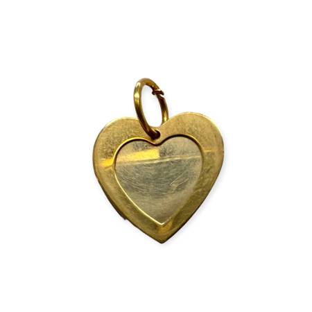 Pendentif cœur double en or...