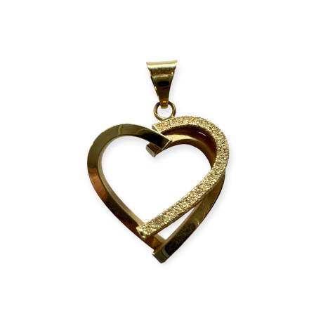 Pendentif cœur croisé en or...