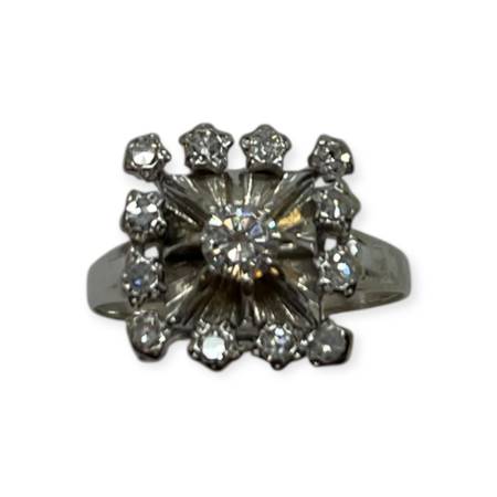 Bague diamant entourage en...