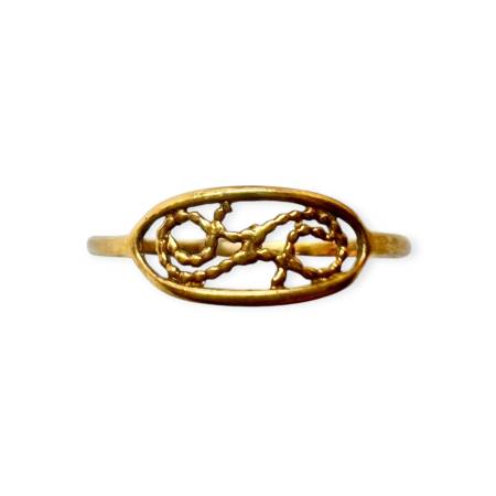 Bague or jaune 750 filigrane
